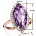 Marquise Crystal Halo Ring In Green Purple And Champagne view 5