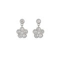 Copper Zircon Flower Stud Earrings Korean Minimalist Versatile Fashion Ear Jewelry view 5