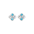 Light Luxury Resin Rhombus Zircon Stud Earrings With Silver Pins, Fresh Sweet Commuter Style view 5