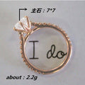 Rose Gold Tone Six Prong Clear Crystal Ring Fashion Jewelry view 5