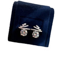 Copper Cubic Zirconia Meteor Round Star Stud Earrings Petite Light Luxury Jewelry For Women view 5