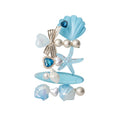 Rhinestone Shell Starfish Faux Pearl Hair Clip Jewelry Set Vacation Style Duckbill Hair Accessories view 5