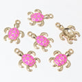 Alloy Enamel Turtle Pendant Charm For DIY Jewelry Accessories Necklace Bracelet 20x15mm 1g view 3