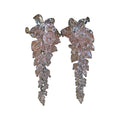 Floral Artificial Crystal Beaded Tassel Drop Earrings Silver Needle Statement Niche Luxury Style view 5