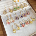 Elegant Resin Preserved Flower Drop Earrings For Women, Pastoral Niche Luxury Ear Hooks view 3