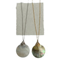 Stainless Steel Round Shell Jewelry Set Ethnic Mother Of Pearl Necklace And Earrings view 5