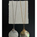 Stainless Steel Round Shell Jewelry Set Ethnic Mother Of Pearl Necklace And Earrings view 4