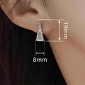 Minimalist Triangle Zircon Stud Earrings For Women Commuter Chic Versatile Fashion Jewelry view 4