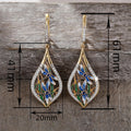 Pastoral Dragonfly Drop Earrings With Enamel Leaf Design, Fresh Vacation Style Jewelry For Women view 4