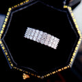 Three Layer Round Zircon Arrangement Ring For Women Light Luxury Elegant Sparkling Fashion Jewelry view 1