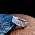 Three Layer Round Zircon Arrangement Ring For Women Light Luxury Elegant Sparkling Fashion Jewelry view 4
