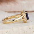 Light Luxury Women's Ring With Faux Sapphire Elegant Single Band Fashion Jewelry view 3
