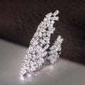 Adjustable Open Women's Ring With Full Star Flower Design, Sparkling Statement Jewelry view 5