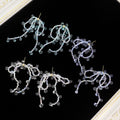 Elegant Crystal Beaded Flower Tassel Drop Summer Beach Vacation Bohemian Statement Earrings view 1