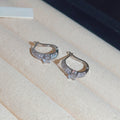 Copper Zircon Round Geometric Clip-on Earrings For Women Korean Light Luxury Ear Cuff Style view 4