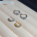 Copper Zircon Round Geometric Clip-on Earrings For Women Korean Light Luxury Ear Cuff Style view 2