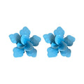 Iron Enamel Flower Stud Earrings Fresh Sweet Beach Vacation Style Light Luxury Jewelry view 5