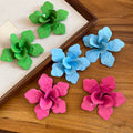 Iron Enamel Flower Stud Earrings Fresh Sweet Beach Vacation Style Light Luxury Jewelry view 1