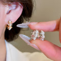 18K Gold Plated Faux Pearl Saturn Round Geometric Ear Cuff Earrings For Women view 1