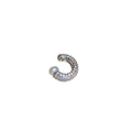 Copper Zircon Cross Star Clip-on Earrings Geometric Circle Light Luxury Ear Cuffs for Women view 5