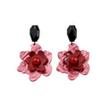 Acrylic Flower Stud Earrings Vintage Elegant Sweet Style Light Luxury Floral Jewelry for Women view 5