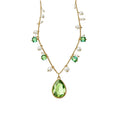 Old Money Style Artificial Crystal Teardrop Tassel Necklace Elegant Forest Inspired Clavicle Chain view 5