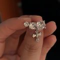 Copper Zircon Cross Clip-on Earrings For Women Minimalist Geometric Ear Cuff Jewelry view 4