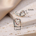Double Layer Hollow Heart Hoop Earrings For Women, Cross Border Trendy Personality Ear Jewelry view 4