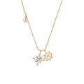 Minimalist Copper Zircon Rhombus Star Pendant Necklace For Women Light Luxury Daily Choker view 5