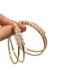 Copper Zircon Round Double Layer Clip-on Earrings For Women, Light Luxury Statement No Piercing Jewelry view 5