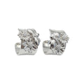 Copper Zircon Hollow Star Flower Stud Earrings Minimalist Light Luxury Elegant Jewelry view 5