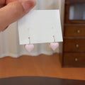 Sweet Heart Faux Pearl Stud Earrings With Enamel Drip Oil Design, Fashion Silver Needle Jewelry view 3