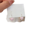 Sweet Heart Faux Pearl Stud Earrings With Enamel Drip Oil Design, Fashion Silver Needle Jewelry view 5