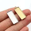 10x25mm 1.3g Gold Zinc Alloy Charm Pendant for DIY Necklace Bracelet Jewelry Making view 1