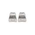 18K Gold Plated Copper Zircon Brushed Square Stud Earrings With Silver Pins For Modern Daily Wear view 5