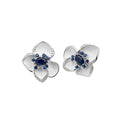 Alloy Enamel Flower Stud Earrings With Rhinestone Accents, Elegant Versatile Design view 5