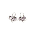Light Luxury Copper Zircon Painted Petal Flower Earrings Elegant Sweet Ear Cuff Jewelry view 5