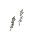 Copper Teardrop Zircon Tassel Stud Earrings With Silver Needle, Playful Geometric Style view 5