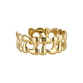 Light Luxury Iron Hollow Open Cuff Bangle With Round Fashion OL Design view 5