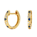 Vintage Star And Moon Hoop Earrings, Korean Style Micro Pave Zircon Niche Design Jewelry view 5