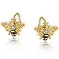 Korean Fresh Bee Enamel Stud Earrings For Women, Forest Vacation Style Wax Set Zircon Jewelry view 1