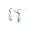 Brushed Metal Leaf Drop Earrings Geometric Ear Hook Minimalist Trendy Statement Jewelry view 5