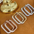 European Fashion Micro Pave Zircon Hoop Earrings Minimalist Chic Statement Ear Jewelry view 1
