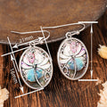 European Style Plated Metal Resin Sticker Drop Earrings, Classical Dangle Jewelry view 4