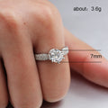 Silver Tone Round Solitaire Ring with Pavé Shoulders view 5