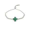 Korean Style Sparkling Zircon Flower Copper Bangle For Women Light Luxury Fashion Jewelry view 5