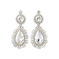 Copper Teardrop Stud Earrings With Rhinestone Palace Style Luxury Statement Design For Women view 5