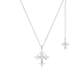 Light Luxury Stainless Steel Zircon Cross Fleur De Lis Clavicle Necklace For Women view 5