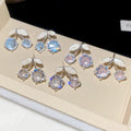 Copper Cherry Stud Earrings With Enamel Drip And Zircon, Elegant Light Luxury Fruit Jewelry view 3