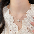 Korean Style Zircon Star Copper Necklace For Women Minimalist Old Money Clavicle Chain view 1
